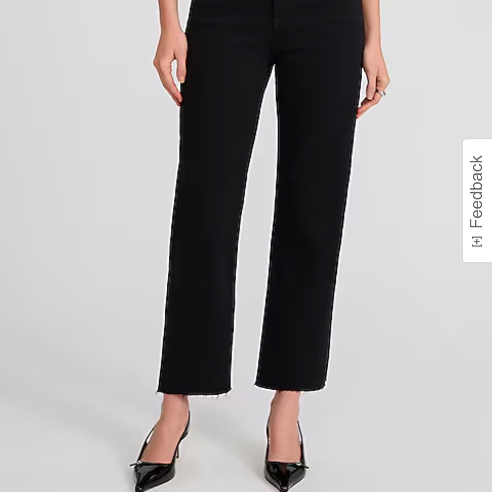Express Black Straight Leg Jeans